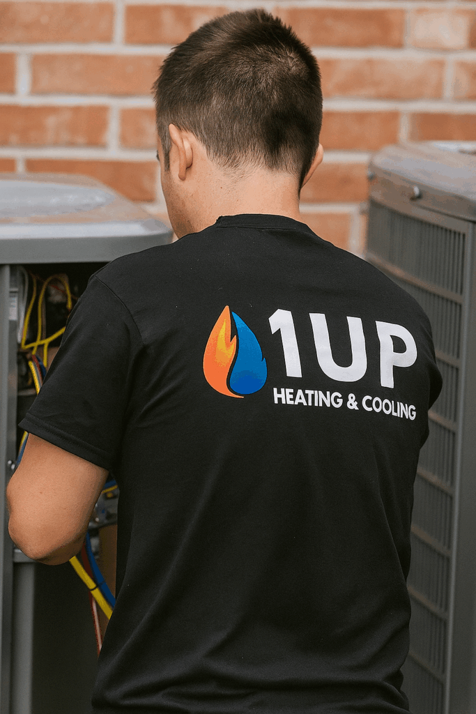 1up heating and cooling hvac technician w: shirt